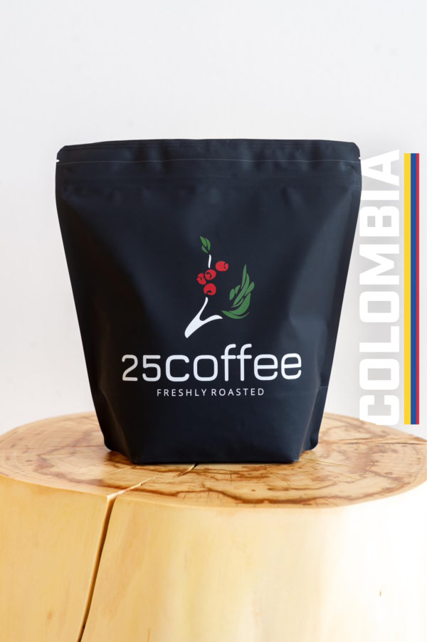 COLOMBIA EXCELSO DECAF Zrnková bezkofeinová káva 25Coffee 5